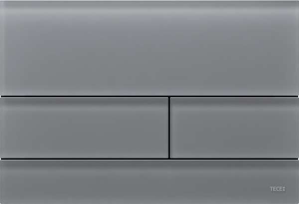 TECE 9240826 TECEsquare II Панель смыва унитаза для системы с двойным смывом, материал матовое стекло, цвет серый