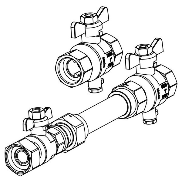 РЕХАУ 12197581001 RAUTHERM S Комплект для установки теплосчетчика, горизонтальный,