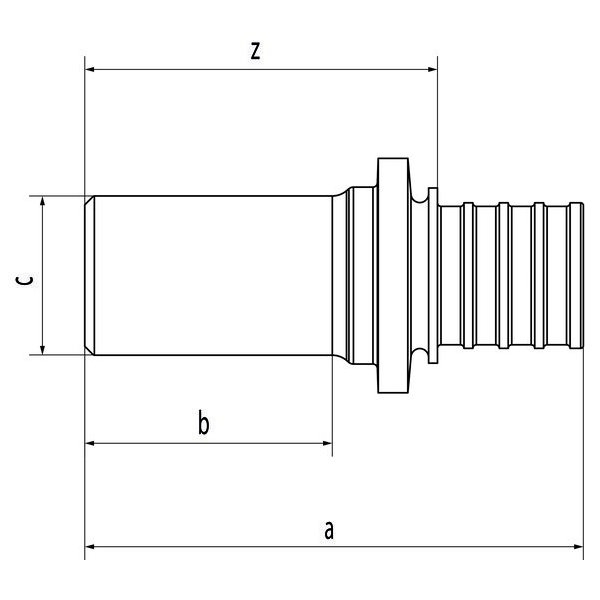 РЕХАУ 14562761001 RAUTITAN RX+ Переходник на пайку 32-L28, бронза