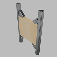 ХОМмет ХМ1000300 Xprofil Закладная монтажная пластина для дополнительных элементов из влагостойкой фанеры 300х300 мм, фанера