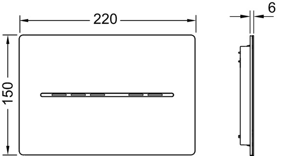 TECE 9240455 TECESolid Электронная панель смыва с бесконтактной активацией, питание от сети 12 В, материал металл, цвет черный матовый