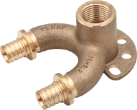 РЕХАУ 14562703001 RAUTITAN RX+ Проточный настенный угольник 16/16-Rp 1/2 длинный, бронза