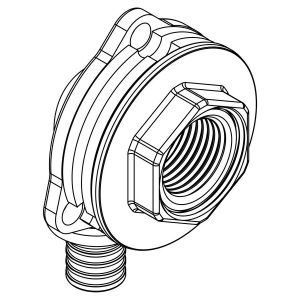 РЕХАУ 14563731001 RAUTITAN RX+ Угольник для подсоединения сливного бачка 16-Rp1/2, бронза