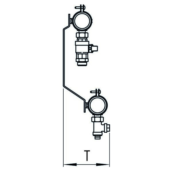 РЕХАУ 12467091001 RAUTHERM S Распределительный коллектор IVK на 12 контуров, латунь