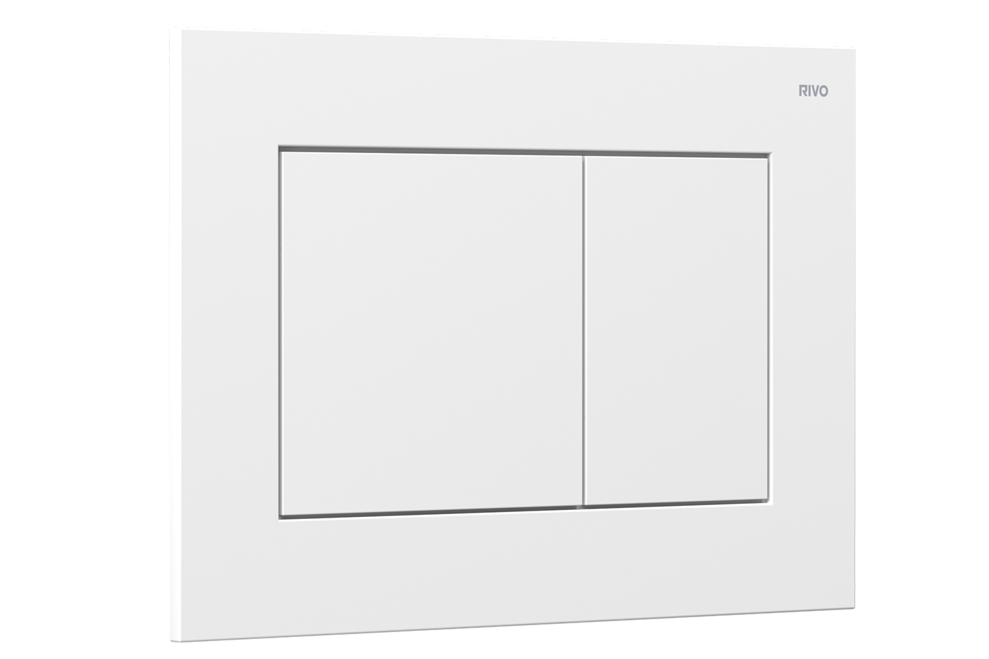 RIVO 302003 Touch Line Пластиковая панель смыва унитаза для системы двойного смыва, белый матовый
