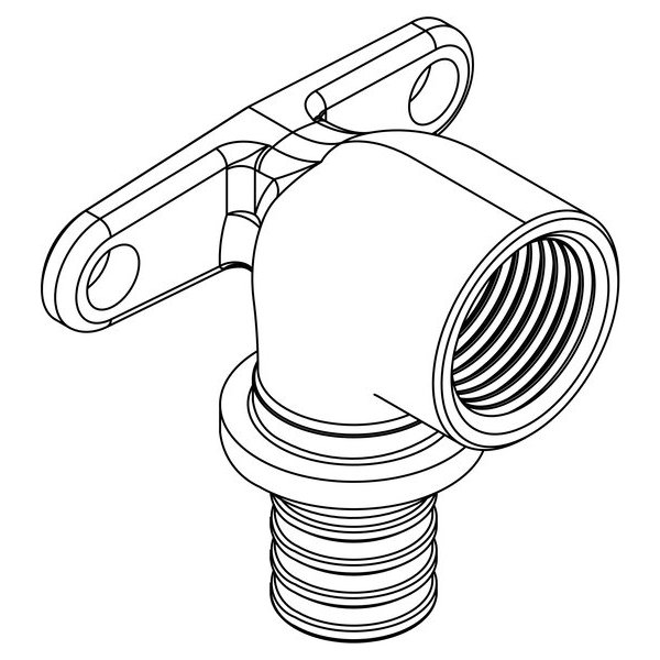 РЕХАУ 14563591001 RAUTITAN RX+ Угольник настенный с внутр. резьбой 20-Rp 1/2, бронза