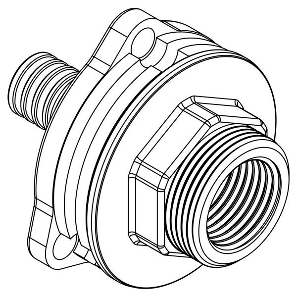 РЕХАУ 14563801001 RAUTITAN RX+ Подводка прямая через стену 16-Rp1/2 x 28, бронза
