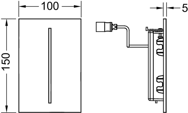 Панель смыва писсуара TECEfilo 7,2 В