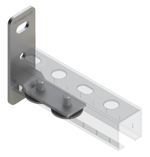 TERMOCLIP 09257001 Фланец торцевой поперечный 38-40 4F2 M10 40x82,5x120, 4 мм