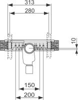 TECE 9020034 TECEprofil Монтажный комплект TECEprofil со встроенным сифоном для раковины
