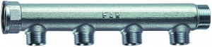 FAR FK 3725 134  Коллектор 1", ВР-НР, 4 отвода 3/4", НР, межосевое 50