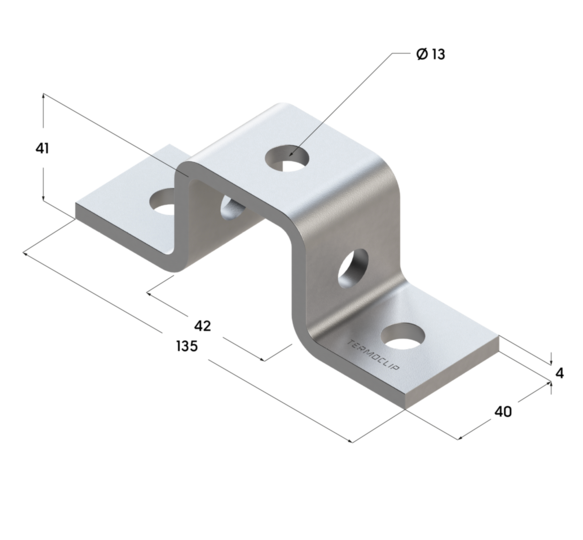 TERMOCLIP 09380002 Скоба соединительная 41х41 4F5 40x41x135, 4 мм