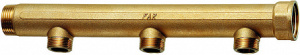 FAR FK 3617 112  Коллектор 1", ВР-НР, 3 отвода 1/2", НР, межосевое 100