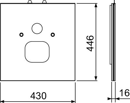 TECE 9650110 TECElux Стеклянная панель для установки унитаза TECEone, нижняя, стекло черое