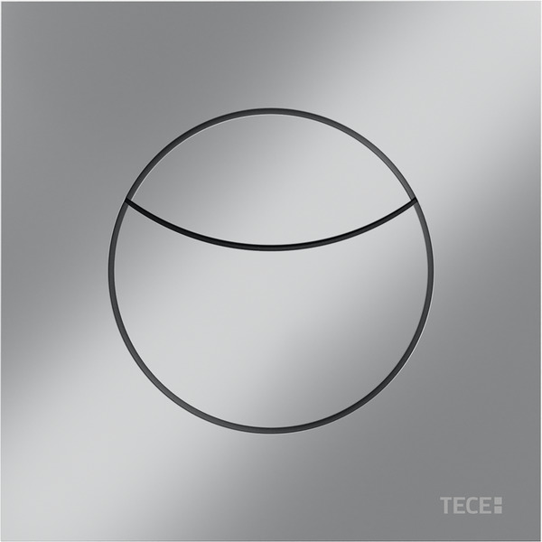 TECE 9240980 TECEflushpoint Пневматическая дистанционная пластиковая панель смыва унитаза для двойной системы смыва, квадратная, хром матовый
