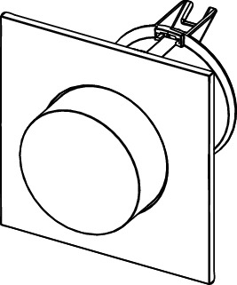 TECE 9240984 TECEflushpoint Пневматическая дистанционная пластиковая панель смыва унитаза для одинарной системы смыва, квадратная, белая