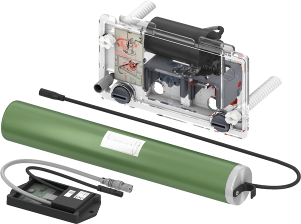 TECE 9240354 TECEplanus Механизм дистанционной активации смыва унитаза для поручней, батарейка 6 В