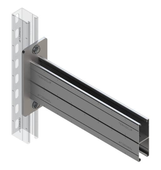 TERMOCLIP 09373201 Консоль сдвоенная 41x124x1000, 2,5 мм