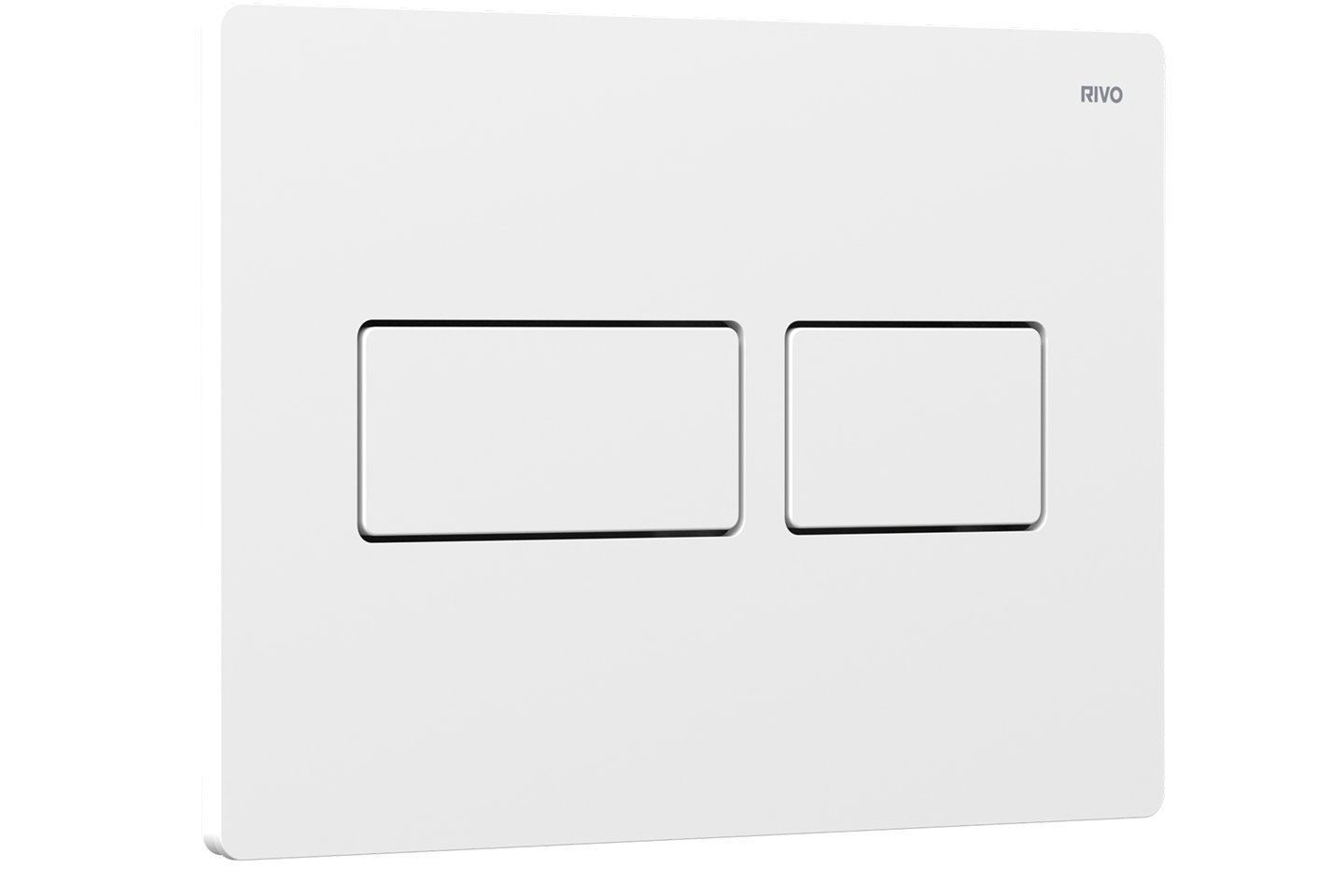 RIVO 302003 Touch LUX Металлическая панель смыва унитаза для системы двойного смыва, белый матовый
