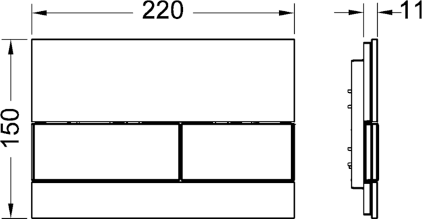 Панель смыва TECEsquare