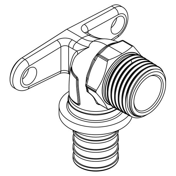 РЕХАУ 14563651001 RAUTITAN RX+ Угольник настенный с наружной резьбой 20-R 1/2, бронза