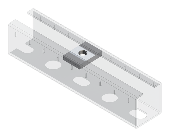 TERMOCLIP 09107002 Гайка профиля универсальная 28-40 6F 23x6x33, 6 мм