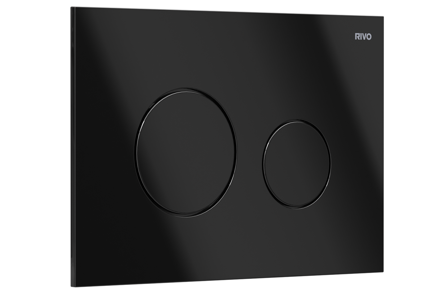RIVO 303006 Touch Neo Пластиковая панель смыва унитаза для системы двойного смыва, черный глянцевый