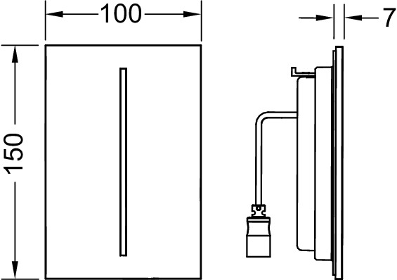 Панель смыва писсуара TECEfilo