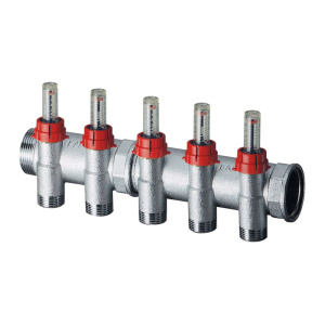 FAR FK 3970 C105 MultiFAR Коллектор запорный 1"(ВР-НР) с расходомер., 5 отв. М24х19
