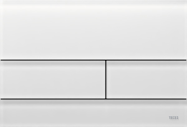 TECE 9240824 TECEsquare II Панель смыва унитаза для системы с двойным смывом, материал матовое стекло, цвет белый