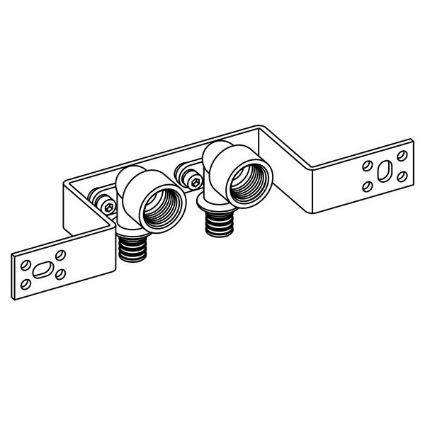 РЕХАУ 12409211401 RAUTITAN Настенные угольники 16х2,2 на кронштейне, оцинкованная сталь/ латунь