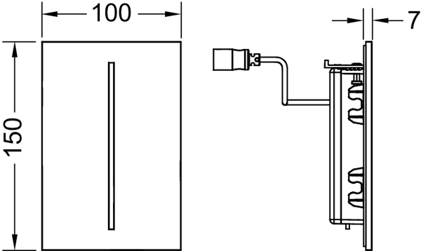 Панель смыва писсуара TECEfilo 7,2 В