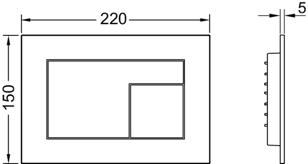 TECE 9240733 TECEvelvet Панель смыва унитаза для системы двойного смыва, цвет серовато-бежевый