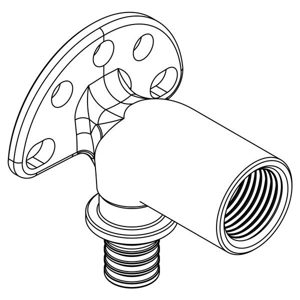 РЕХАУ 14563711001 RAUTITAN RX+ Угольник настенный с внутр. резьбой 16-Rp 1/2 длинный, 59 мм
, бронза