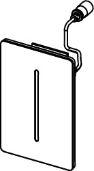 TECE 9242077 TECEfilo-Solid Лицевая панель смыва для писсуара, материал метал, цвет черный матовый