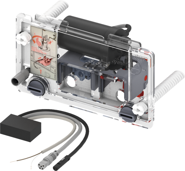 TECE 9240357 TECEplanus Механизм дистанционной активации смыва унитаза для проводных электронных кнопок, питание от сети 12 В