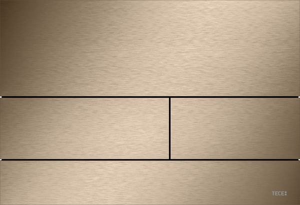 TECE 9240848 TECEsquare II Металлическая панель смыва унитаза II для системы с двойным смывом, цвет сатин, красный, позолоченный, с покрытием против отпечатков пальцев