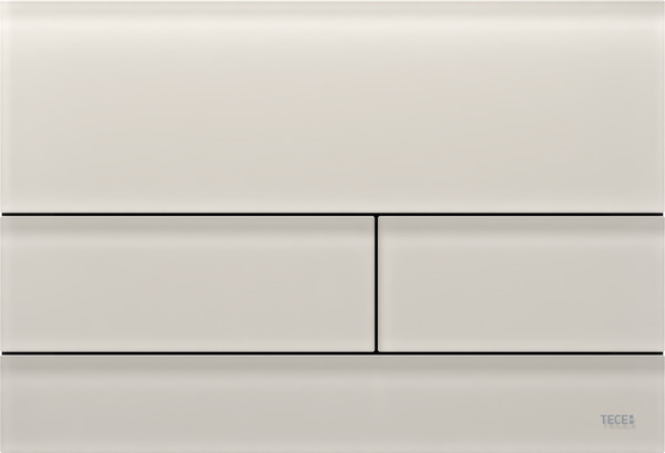 TECE 9240827 TECEsquare II Панель смыва унитаза для системы с двойным смывом, материал матовое стекло, цвет бежевый