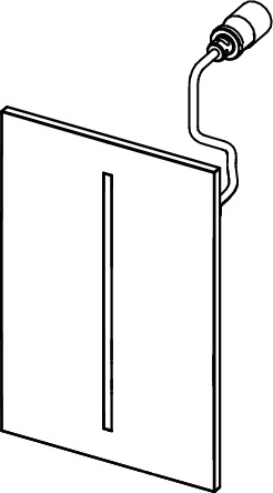 TECE 9242065 TECEfilo Лицевая панель смыва для писсуара, материал стекло, цвет черный