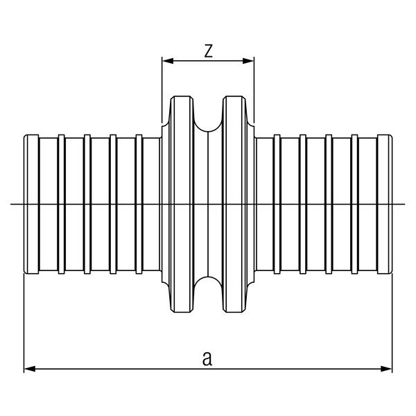 РЕХАУ 13777141001 RAUTITAN PLATINUM RX Муфта соединительная равнопроходная 25 PLATINUM, бронза