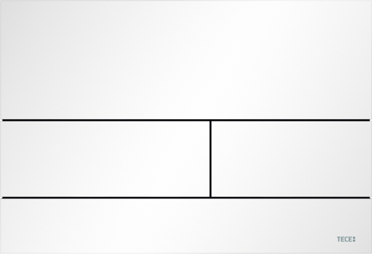 TECEsquare II Металлическая панель смыва унитаза II для системы с двойным смывом, цвет белый матовый