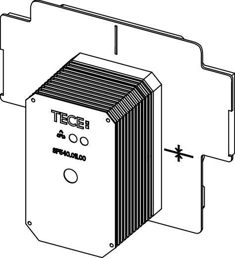 TECE 9820470 TECEbox Корпус сливного клапана писсуара U 2 с системой защиты застенного пространства
