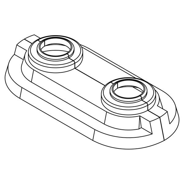 РЕХАУ 12686741001 RAUTITAN Декоративная накладка для 2 мет. трубок Дн 15мм, ПП-С