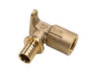 РЕХАУ 11096761001 RAUTITAN MX Угольник настенный с длинным патрубком, внутр. резьба 16-Rp 1/2, DZR латунь