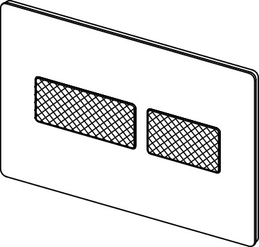 TECE 9240438 TECEsolid Панель смыва с двойной системой смыва для унитаза, материал металл, цвет матовый графит с линейным рельефом клавиш