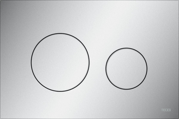 TECE 9240922 TECEloop 2.0 Пластиковая панель смыва унитаза для системы двойного смыва, цвет панели хром матовый, цвет клавиш хром матовый