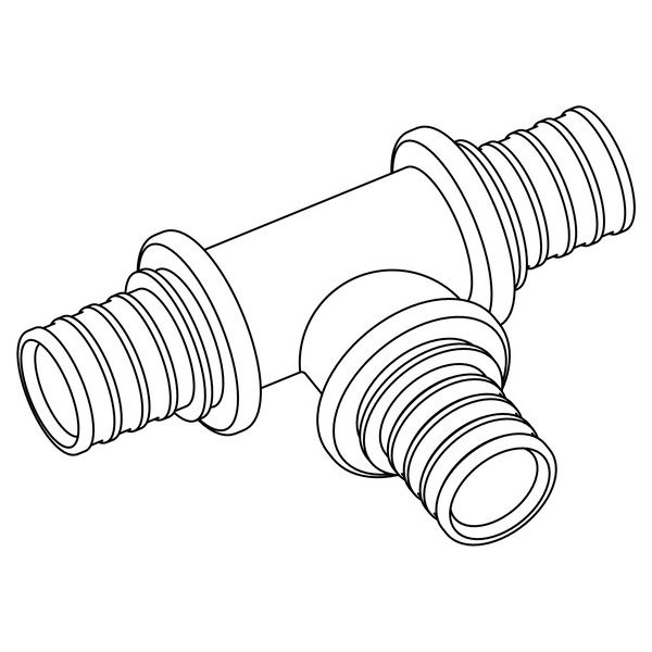 РЕХАУ 12005431001 RAUTHERM S Тройник 17-10-17, оцинкованная латунь